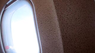 Risky Blow Job in a Plane to Berlin - Mile High Club - Amateur MySweetApple