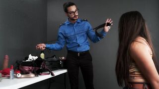 A TSA agent discovered my nasty toys in my bag and took me to his office