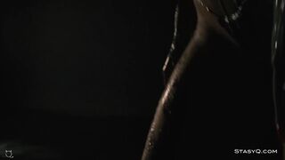 STASYQ - Slender brunette hair teen with large titties CourtneyQ showing her recent swimsuit