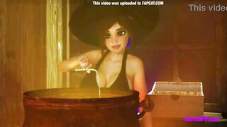 Witchs Futanari Play With Rods [ CG Sex ]