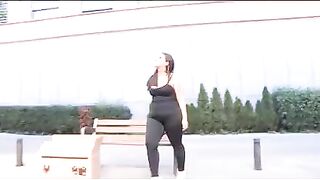 A big beautiful woman and a tiny but well-hung ebony chap. Opposites attract