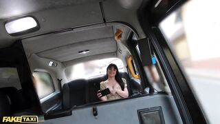 Fake Taxi - Nerdy blameless looking Italian angel in glasses with wet large melons and corpulent butt takes wicked naked selfies in the back of the taxi previous to reaching climax with a large shlong