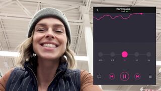 Cumming hard in grocery store with Lush remote controlled sex-toy