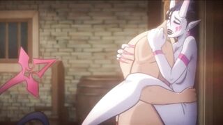 screwing anime demon beauty