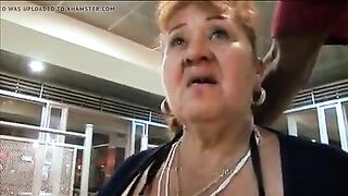 Obese White Grandma Gets Split Wide Open
