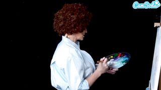 Large Bazookas mother I'd like to fuck Ryan Keely Cosplay As Bob Ross Gets Lustful During Painting Tutorial