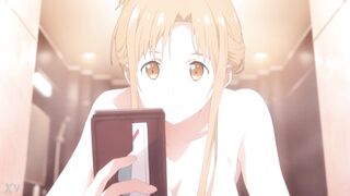 Sword Art Online The Clip: Ordinal Scale - Asuna in bathroom scene