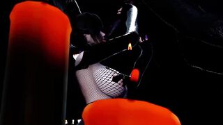 Concupiscent Witch gets Knotted by a Werewolf with a huge ramrod!