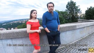 HUNT4K. Playgirl teases aged boyfriend fooling around in front of him