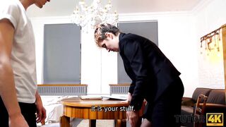 TUTOR4K. Sex with man is inappropriate but trainer can't resist having it