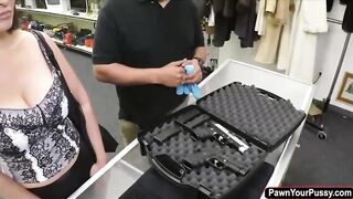 Breasty amateur mother i'd like to fuck went to the local shop to give a flawless titjob to a lewd owner