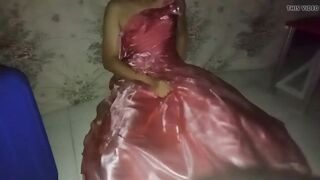Pink Gown Ejaculation