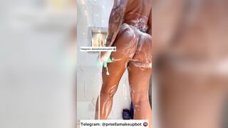 Blond with the giant vagina taking a sexy shower