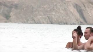 Stripped in public Russian beach honeys