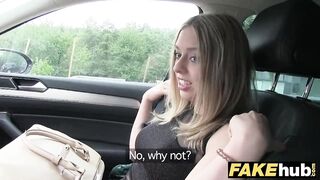 Russian golden-haired with a ravishing smile turns into a whore when that babe gets some cash