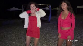 Barefaced angels piddle jointly in public