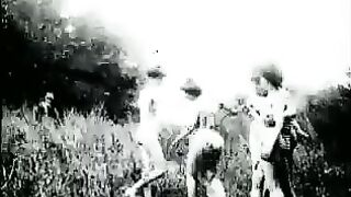 Vintage ebony and white