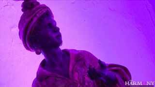 HarmonyVision Large butt honey demands a ebony knob in her butt