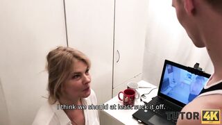 TUTOR4K. Guy offered woman to get undressed and do it with him cause this guy had filth