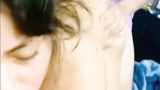 Surprised breasty wife shared with allies large ramrod Male+Male+Female trio cuckold