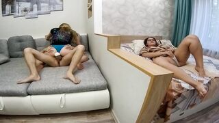 They think they're alone but I Cum Hard by Watching 'em! Anal Creampie,Spy