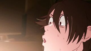 Kizumonogatari - Araragi craves to touch Tsubasa boobs scene