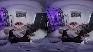 DARKSOME ROOM VR - Large Blond Booby Playgirl Knows Her Skills