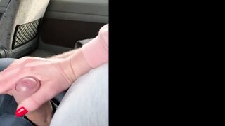 Nearly got Caught Jerking off Spouse's Wang on the Bus... but this guy still Cum