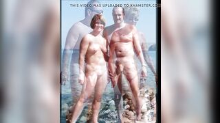 Aged nudists couples