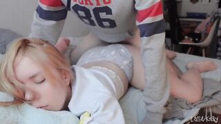 StepSIster Woke Up from her StepBrother's Jock and got unexpected Anal