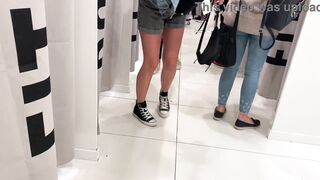 Risky bang in changing room wiht girl teen