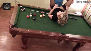 Hawt mother I'd like to fuck wife gets a hard handling on pool table. Giant titties rocking.