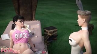 Futa3dX - Shemale Hentai Alice Goes Down And Screws Playgirl's Aperture Hard