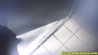 Hitchhiking teen fucked in restroom