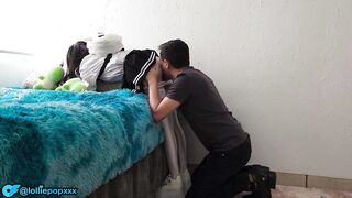 tiny beauty being spanked on her nice-looking booty and get his cumming inside her warm snatch