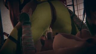 Futanari - Mortal Kombat - Tanya gets drilled by Jade - CG Porn