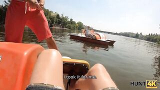 HUNT4K. Watching GF having sex is as gripping as scoring her snatch