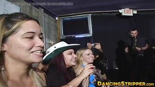 Sex crazed bachelorette honeys take on strippers large weenies