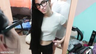 Banged my Girlfriend's Nerdy Roommate in a College Dorm - MaryVincXXX