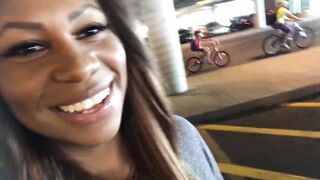 Peeing in Crowded Parking Lot - NEARLY CAUGHT