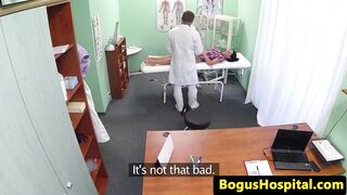 FAKEHUB - Euro patient pussylicks and fingers nurse