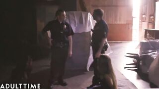 ADULT TIME Deliquent Step-Sisters Bang Cops & Lick Cum