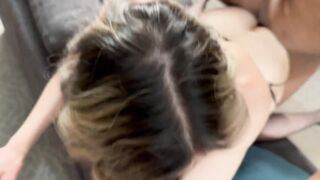 Wife screws BBC and entreats for creampie in front of her spouse / Amateur Hotwife / 4K