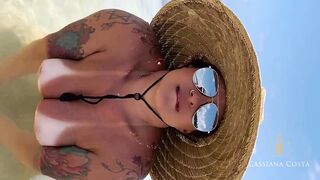 I was undressed on the beach and called the attention of a hunk who in a short time ended up in my couch and ate me a lot until that guy came in my throat. www.cassianacosta.com