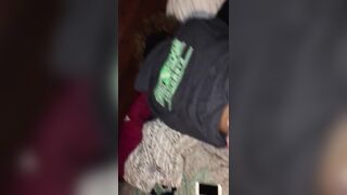 Quickie with light skin with people in the other room