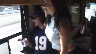 Hawt women drilled and creamed after getting gang drilled in the bus