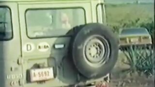 Afro angel screwed by white rod in forest