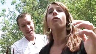 Hot Mother I'd Like To Fuck with large natural soft boobs gets screwed outdoors
