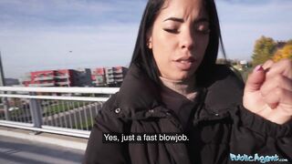 Public Agent Tiny Latin Babe Brunette Hair With A Gorgeous Large Ass Playing With A Large Chunky Rod