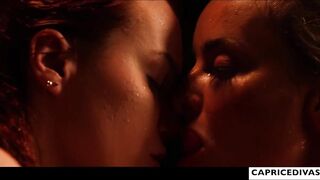 CAPRICE DIVAS - Steamy Lesbo Love in Water with 2 Fit Chicks